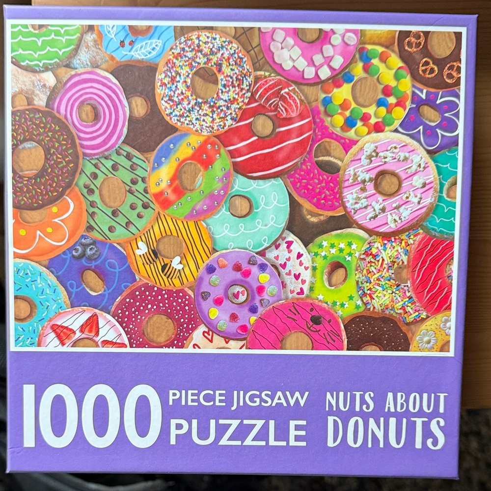 Nuts About Donuts 1000-Piece Jigsaw Puzzle - Colorful Donuts